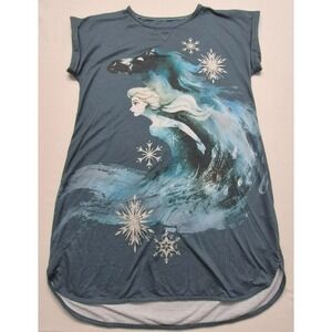 Disney Store Frozen Elsa blue/green Nightshirt Nightgown Women sz. M/L